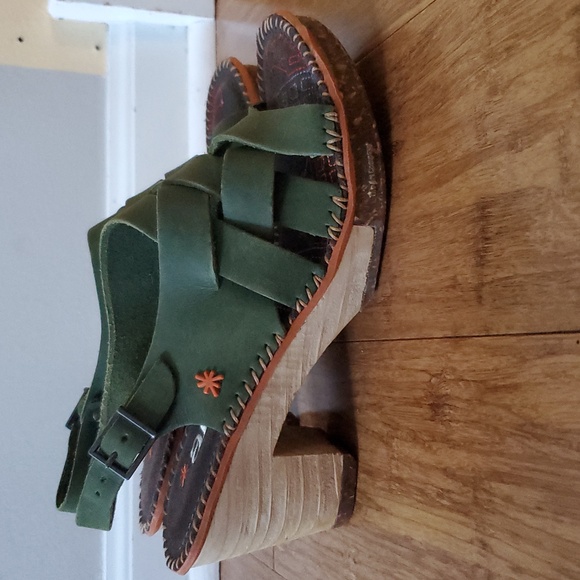 The Art Company Shoes - art Green Leather Women's Sandals Size 38